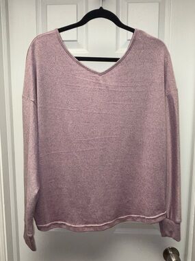 SHEIN Mauve Tie-Back Dolman Sleeve Knit Top Size M